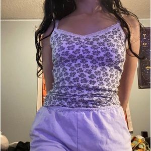 Aeropostale y2k lace flower print cami